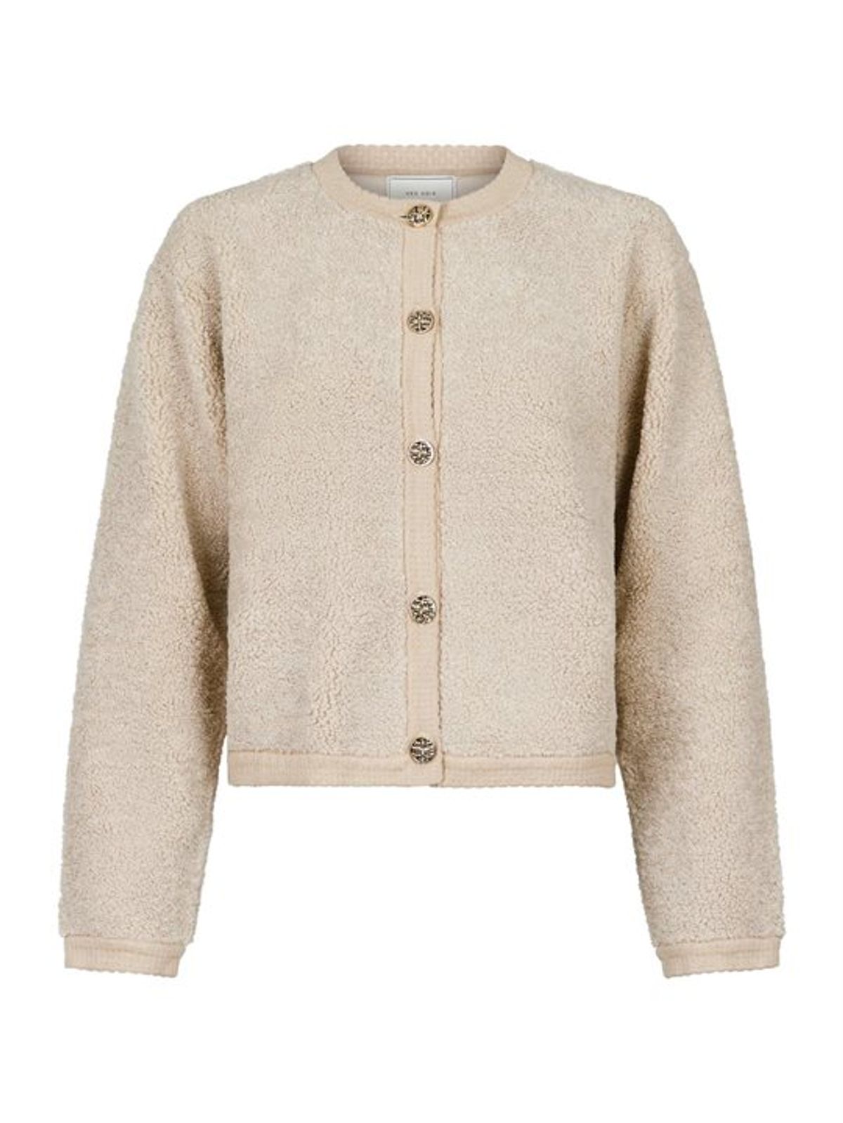 Neo Noir - Limo Fluffy Knit Cardigan - Sand