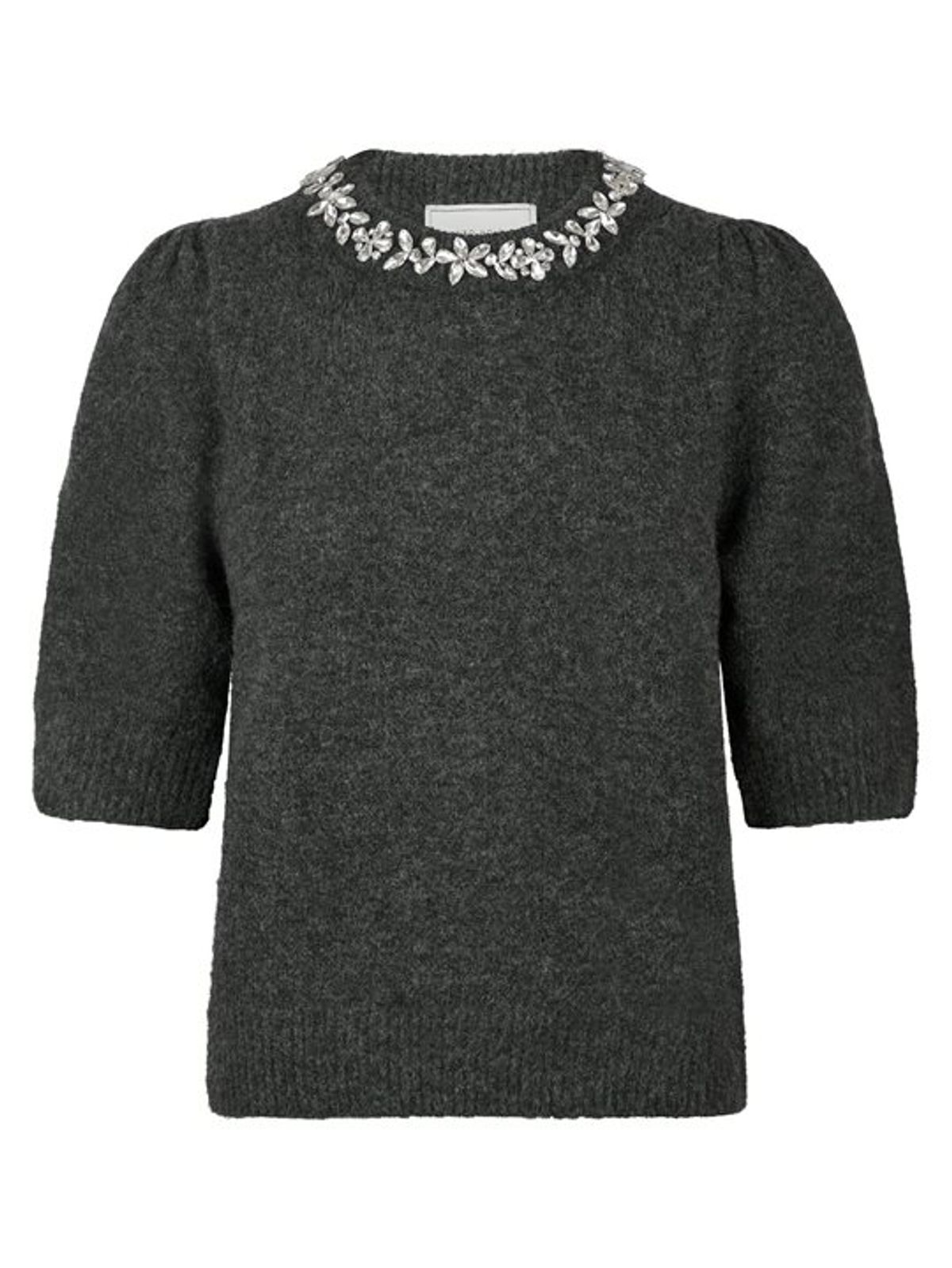 Neo Noir - Maia Stone Knit Blouse - Antracit Melange