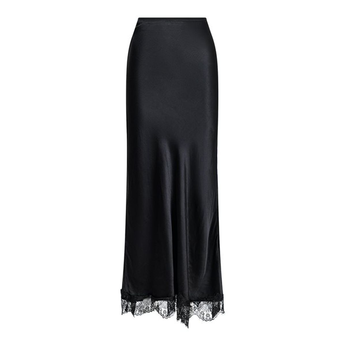 Neo Noir - Veroni Satin Lace Skirt - Black