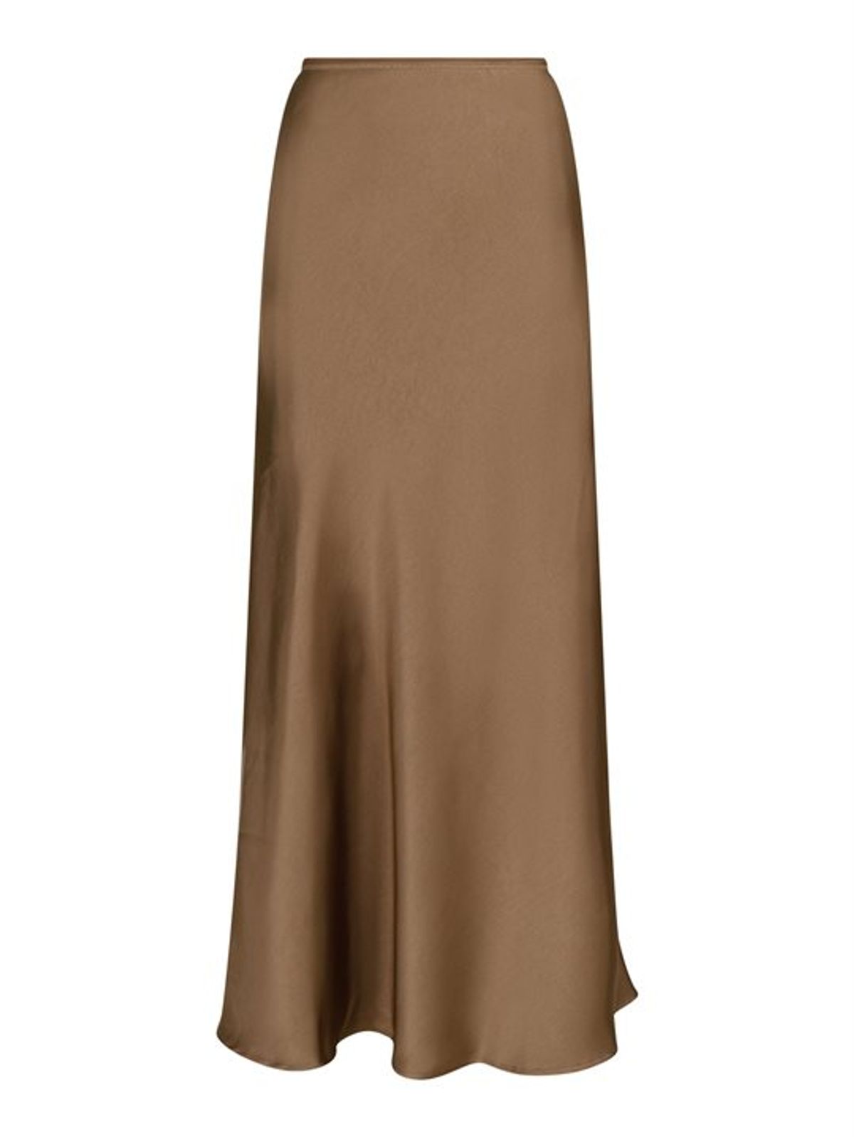 Neo Noir - Vicky Heavy Sateen Skirt - Dark Taupe