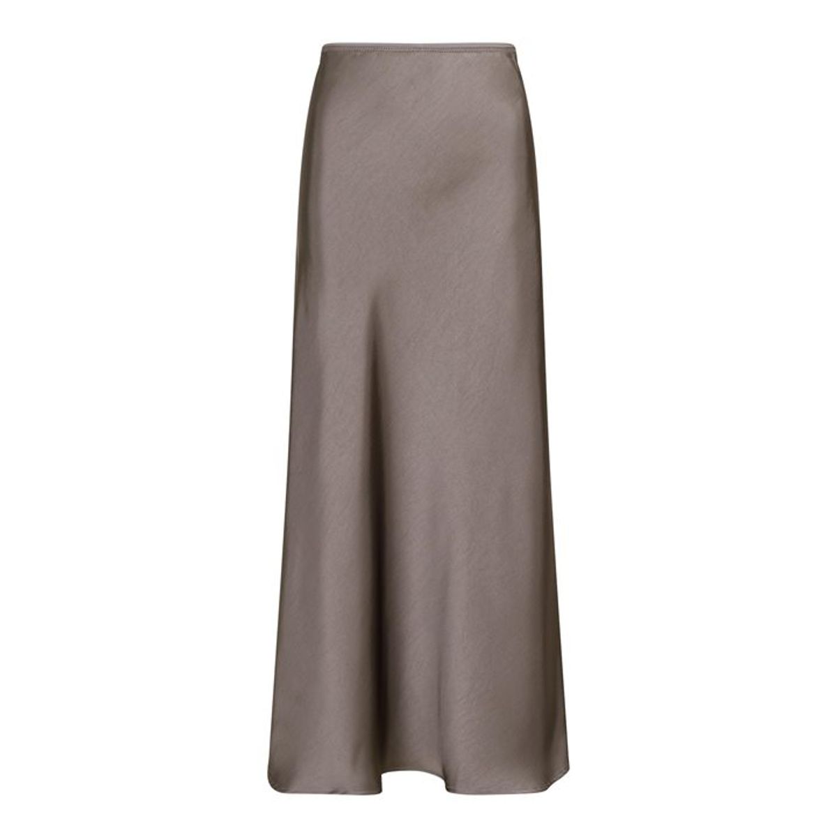 Neo Noir - Vicky Heavy Sateen Skirt - Warm Grey