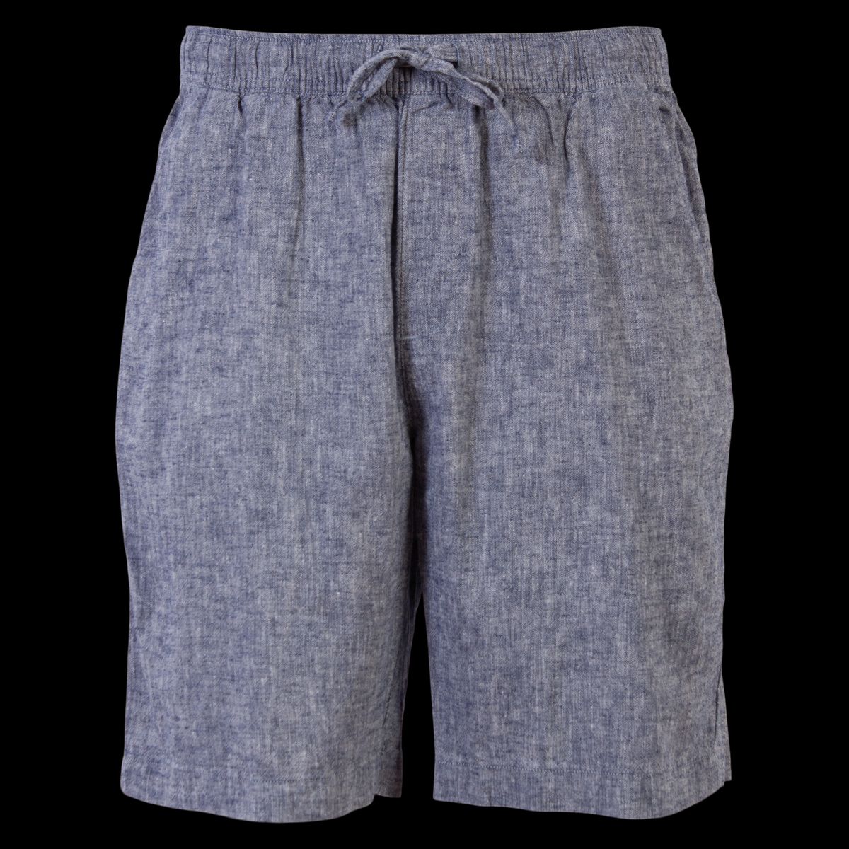 Nero Marco Herre Shorts i hørmix - Light Blue Melange - L