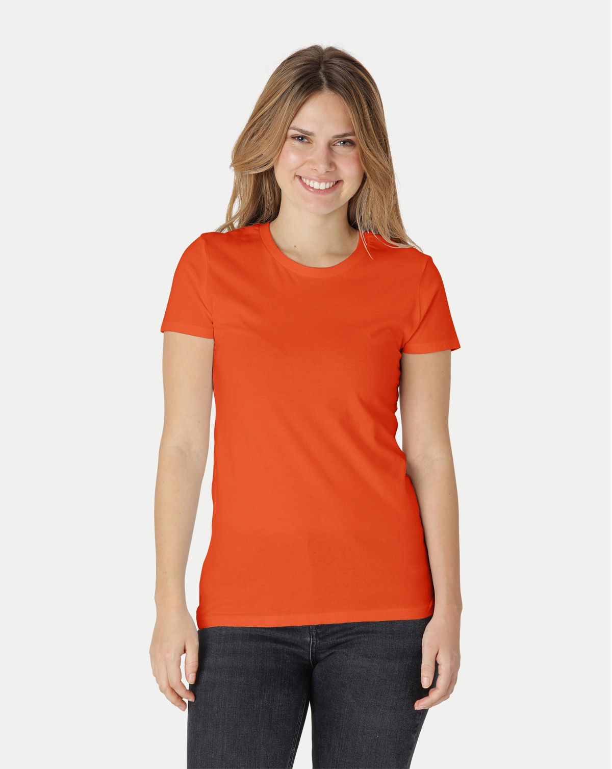 Neutral Dame Fitted T-Shirt Orange