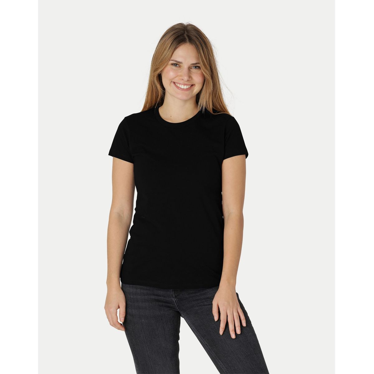 Neutral Dame Fitted T-Shirt Sort