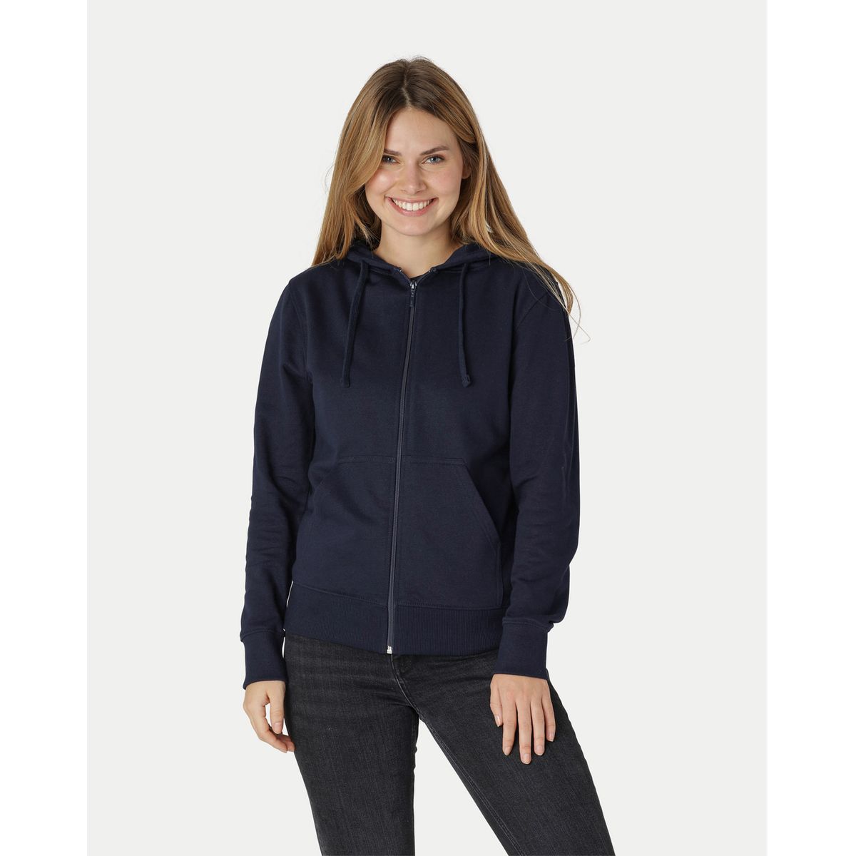 Neutral Dame Hoodie m. lynlås Navy