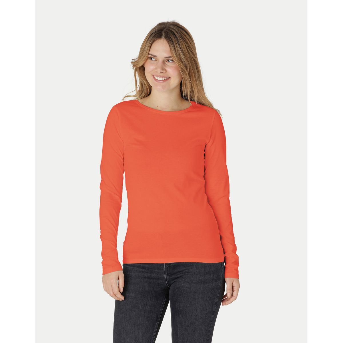 Neutral Dame Langærmet T-Shirt Orange