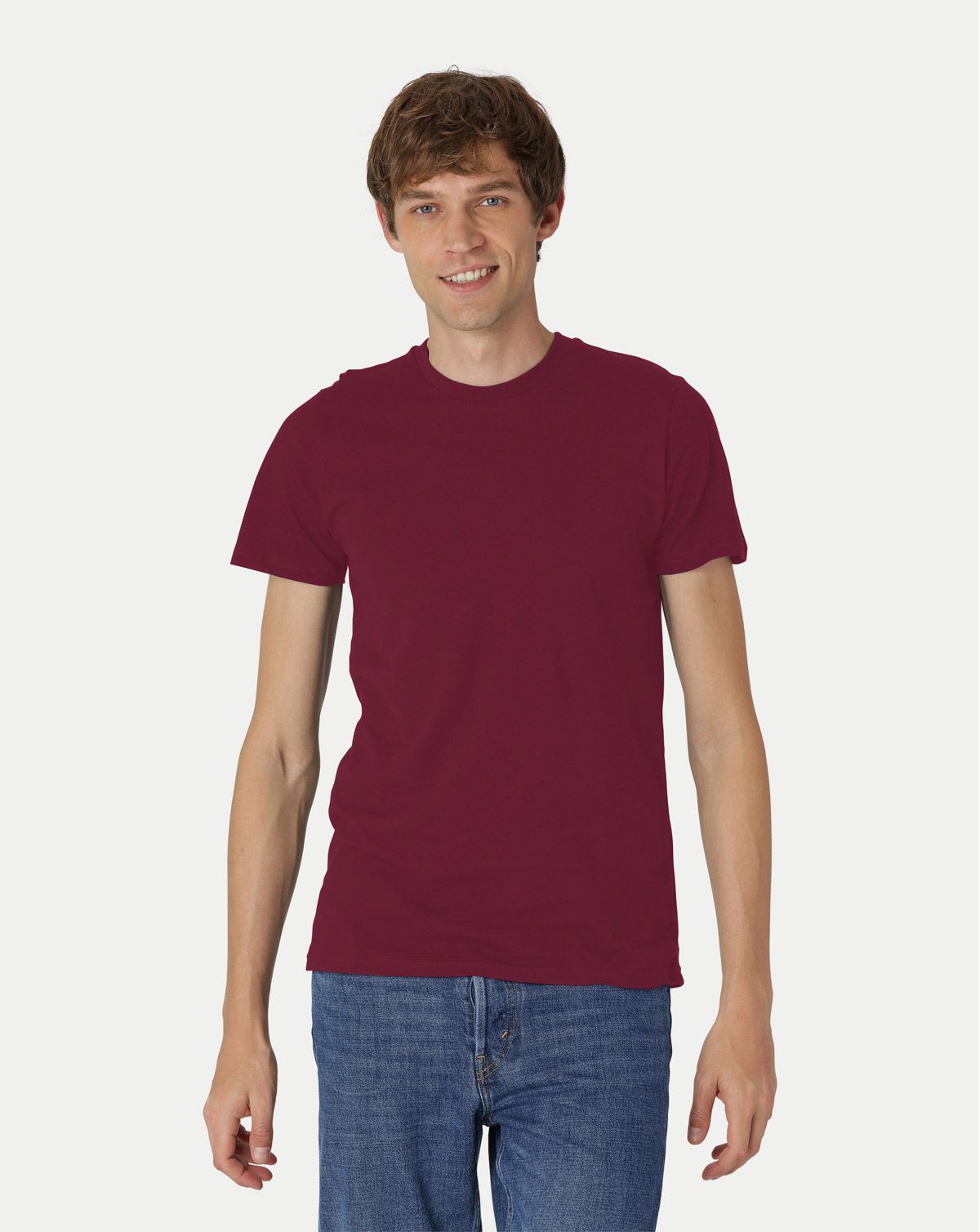 Neutral Fitted T-Shirt Bordeaux