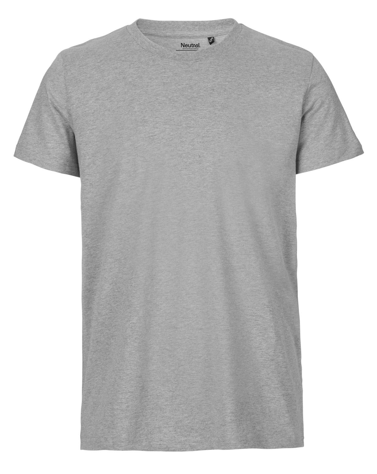 Neutral Fitted T-Shirt Grå Melange