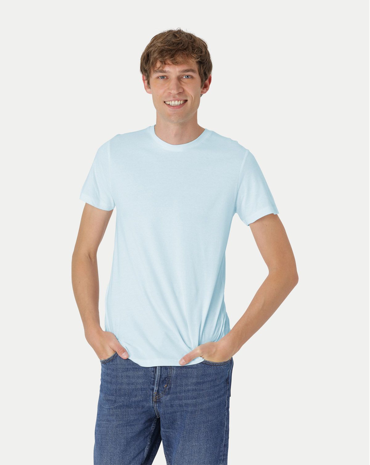 Neutral Fitted T-Shirt Light Blå