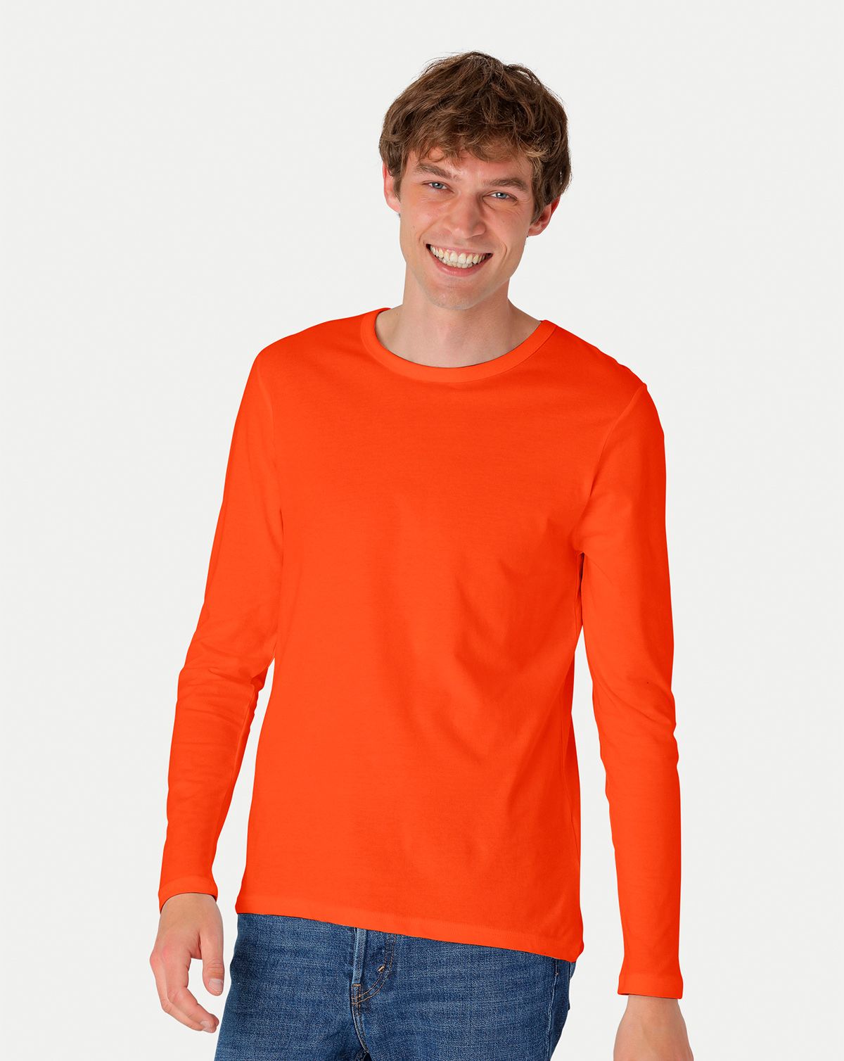 Neutral Langærmet T-Shirt Orange