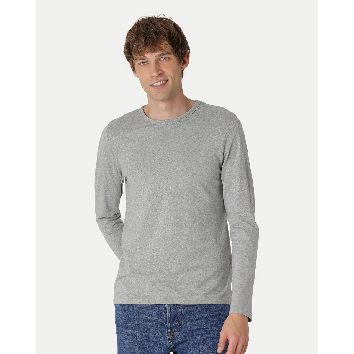 Neutral Organic - Mens Long Sleeved T-shirt Grey Melange