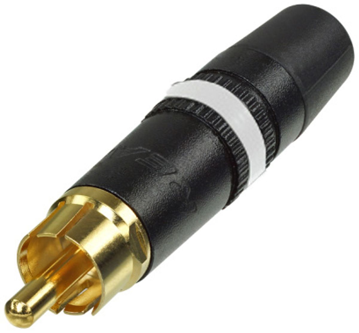 Neutrik NYS373-9 RCA Han Hvid Kabelstik - Sort