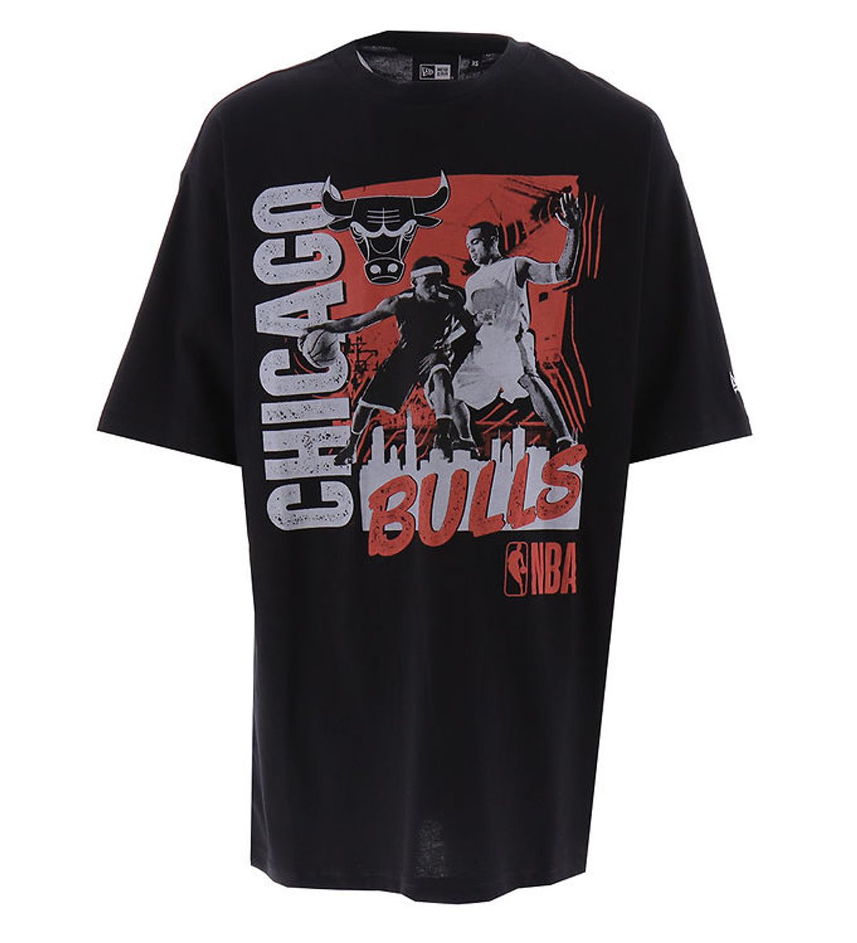 New Era T-Shirt - NBA Player Graphic - Chicago Bulls - Sort