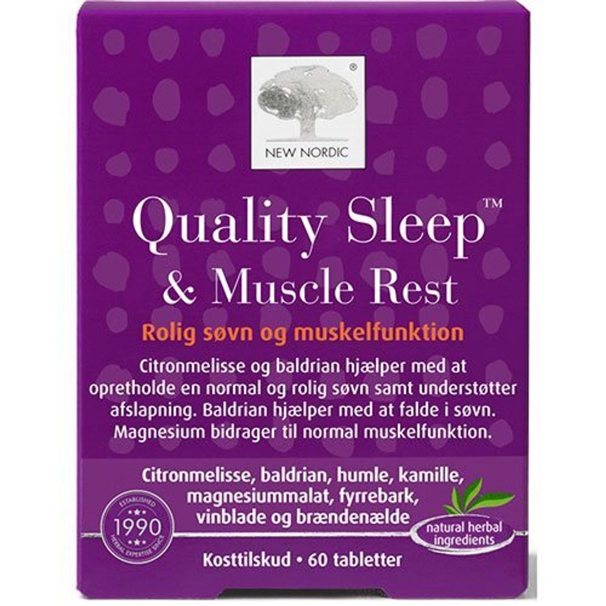 New Nordic Quality Sleep & Muscle Rest, 60tab.