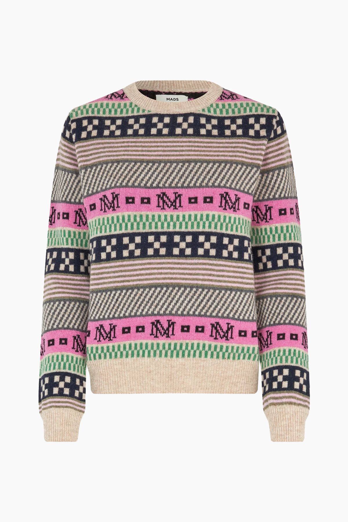 New Nordic Sonda Sweater - MN Jacquard Multi - Mads Nørgaard - Mønstret L