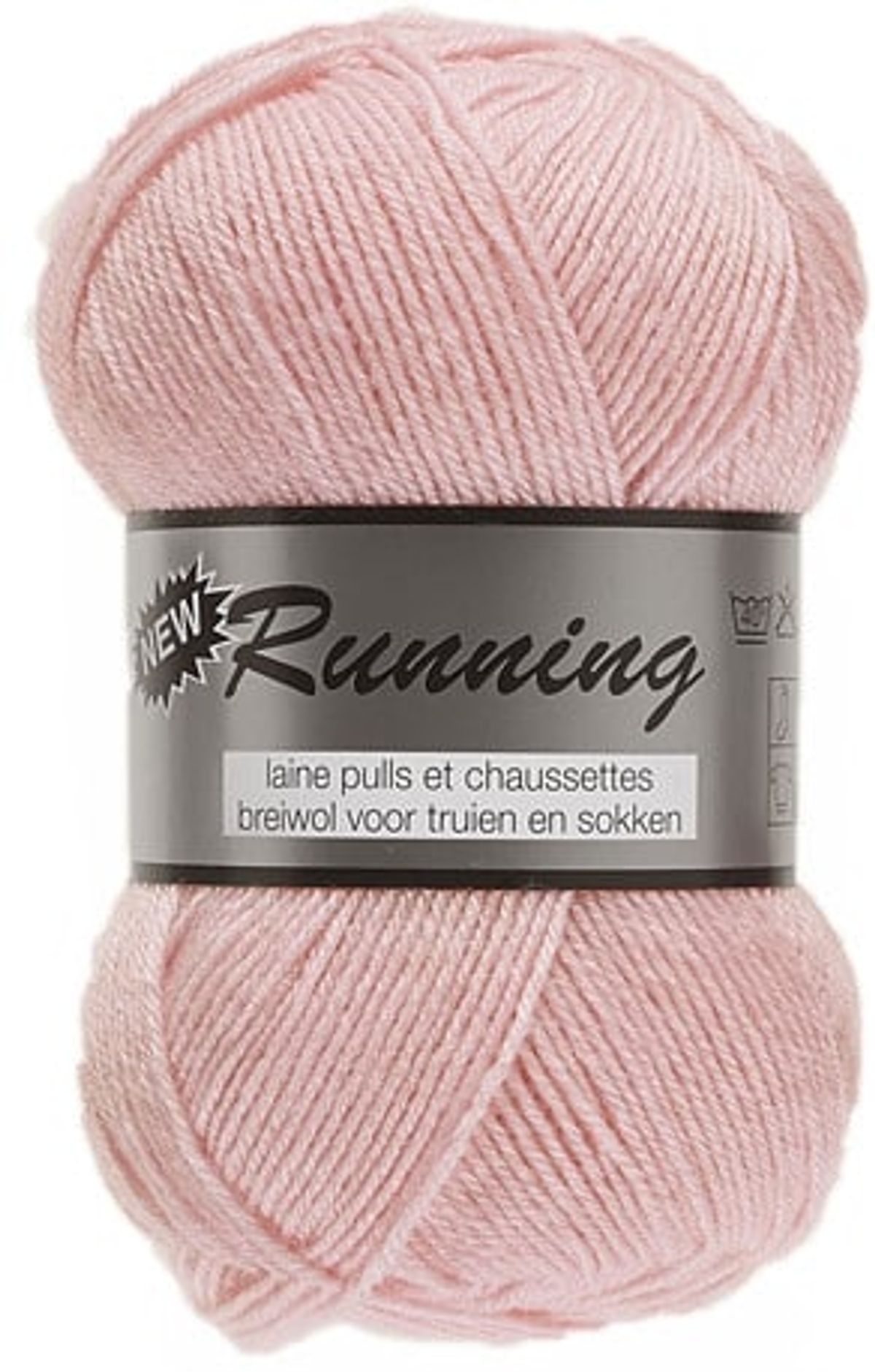 New Running fra Lammy Yarns i mange farver - Lyserød - 25% Polyamid, 75% Uld