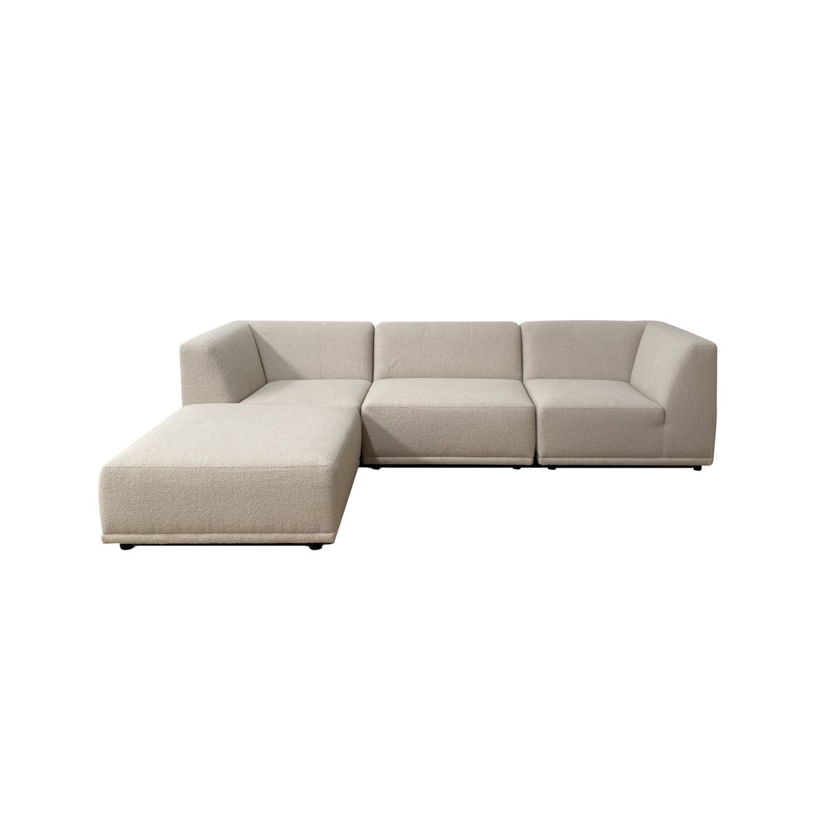 New York | Chaiselongsofa (fire moduler)| Bouclé stof