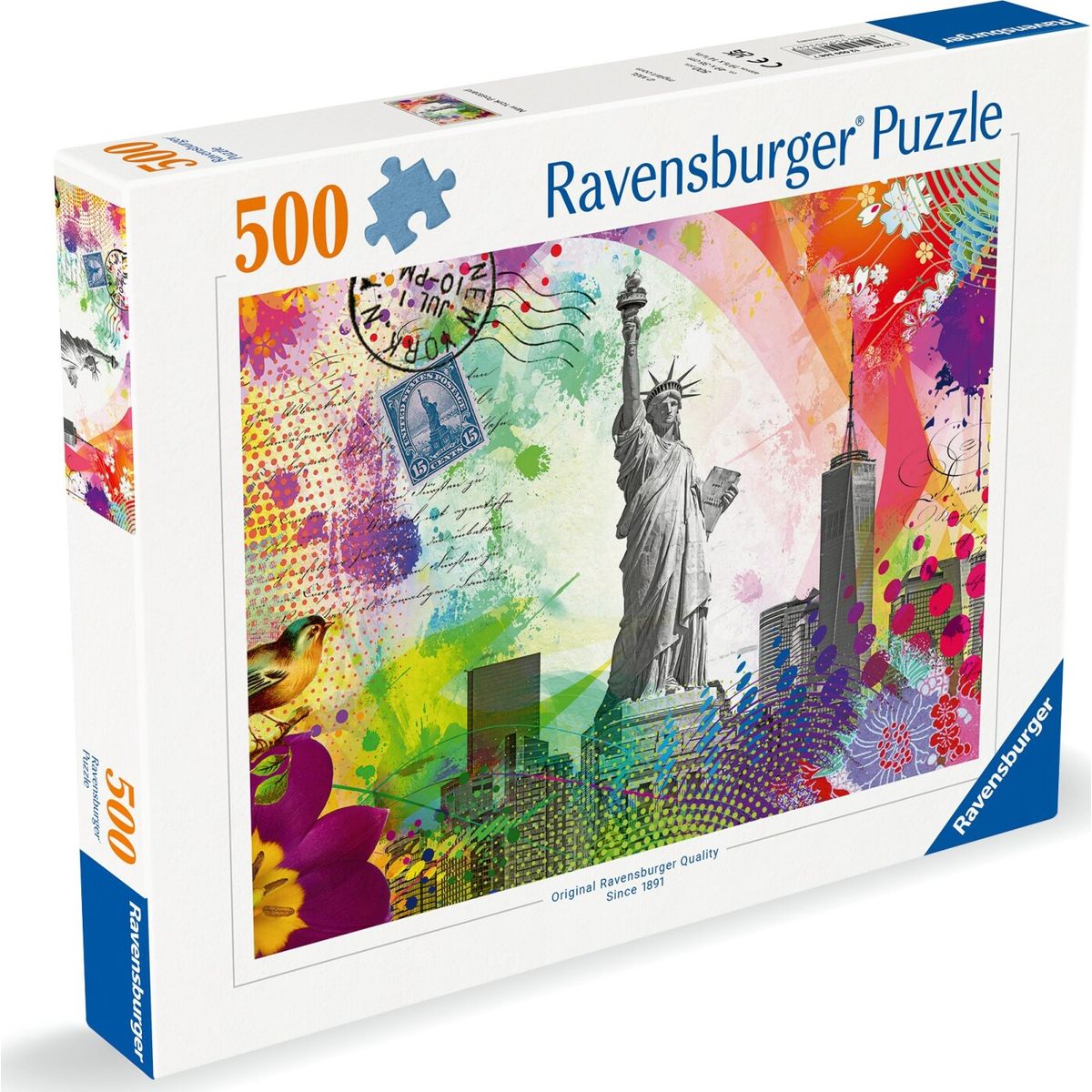 New York Puslespil - Postkort - 500 Brikker - Ravensburger