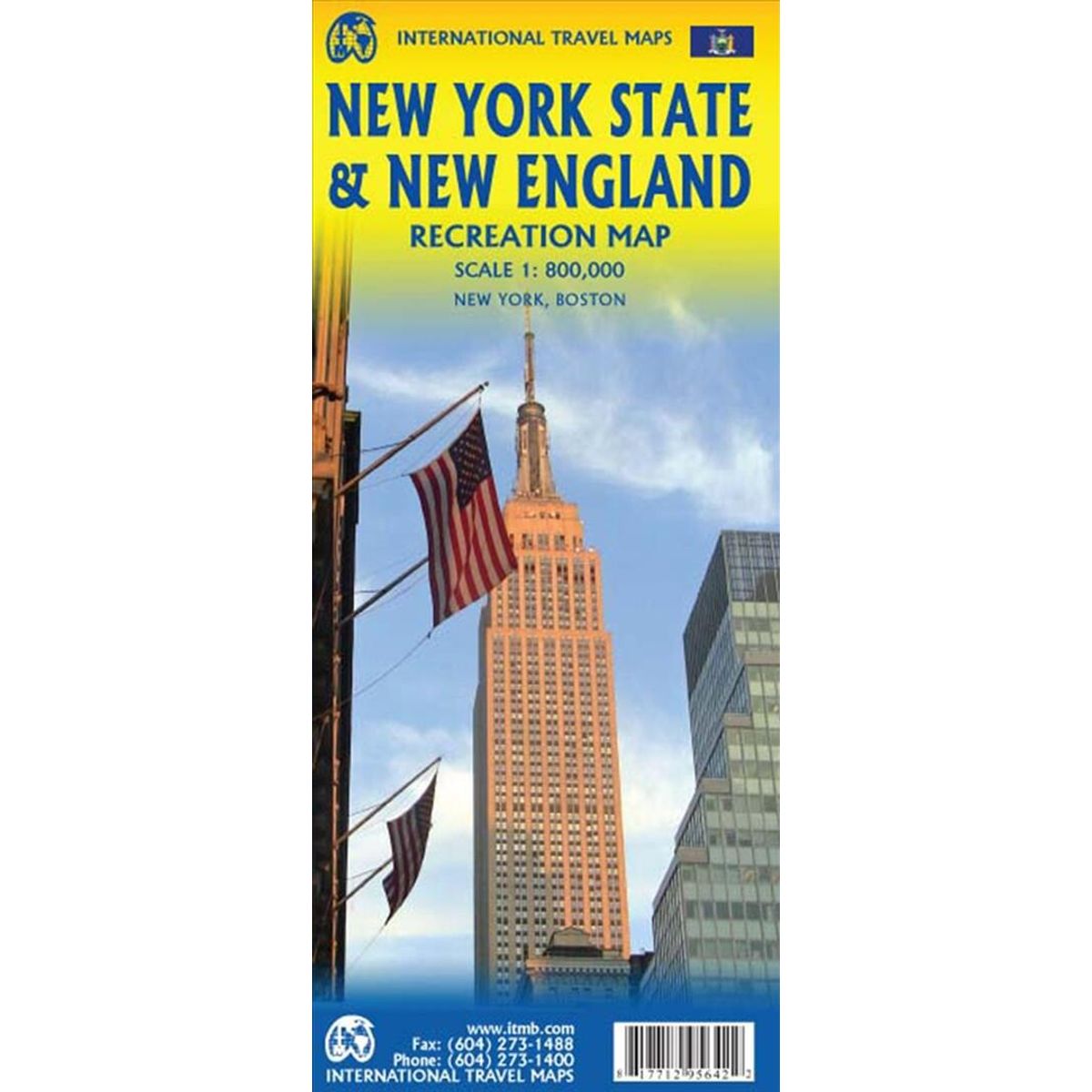 New York State And New England Recreation Map - Itmb - English Book