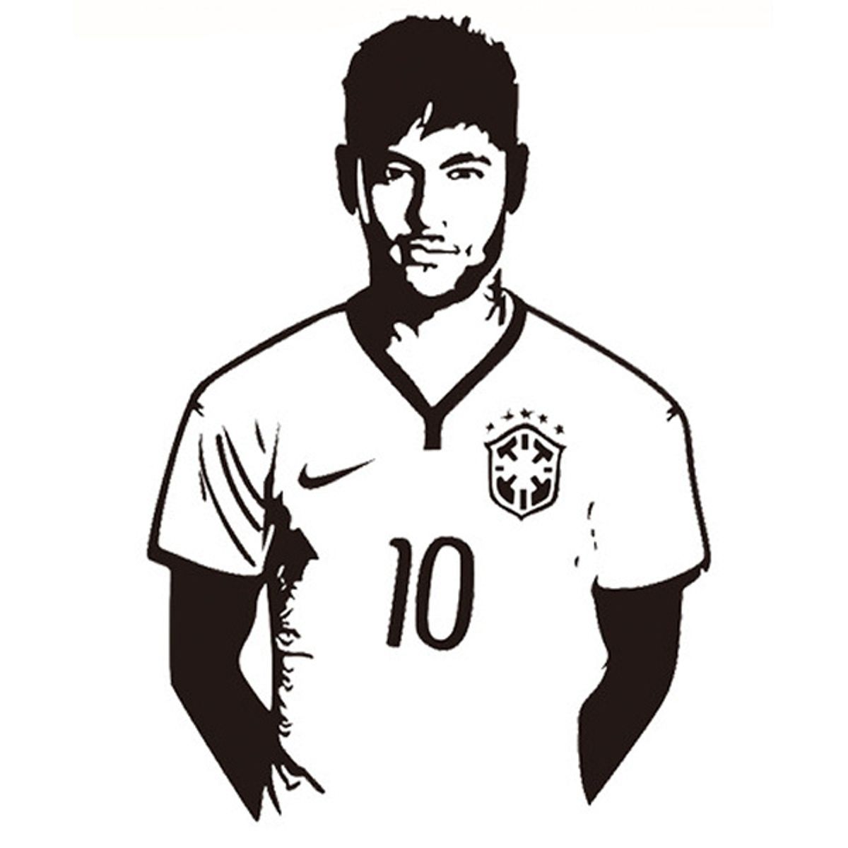 Neymar wallsticker. Flot fodbold wallsticker. 83x58cm.