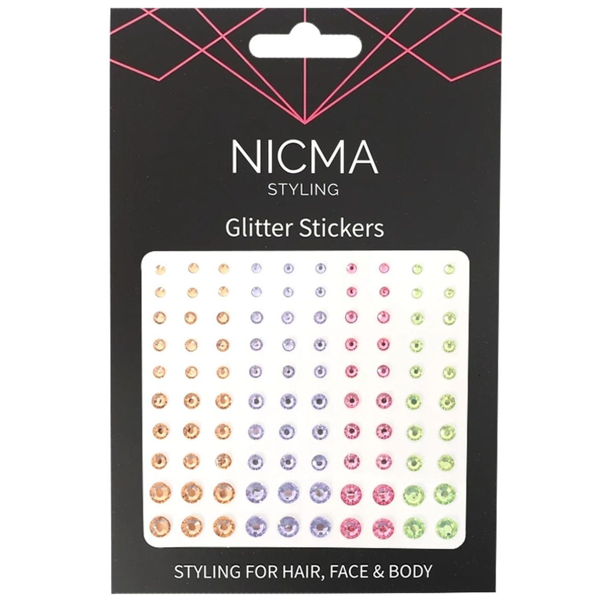 NICMA Styling Glitter Stickers - Rainbow