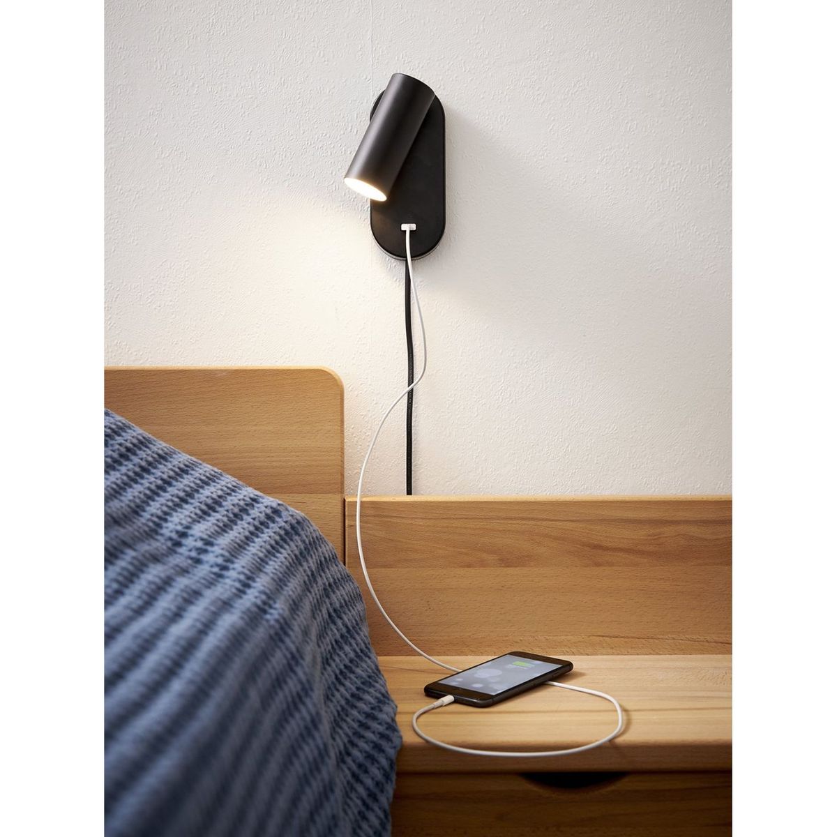 Nielsen Light Ego Led Væglampe M. Touch/usb Sort