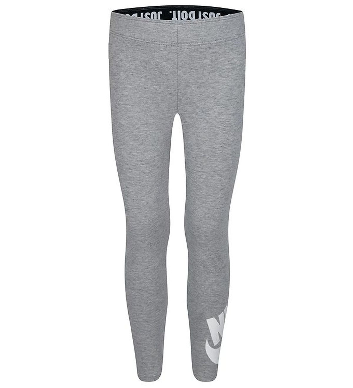 Nike Leggings - Gråmeleret m. Hvid