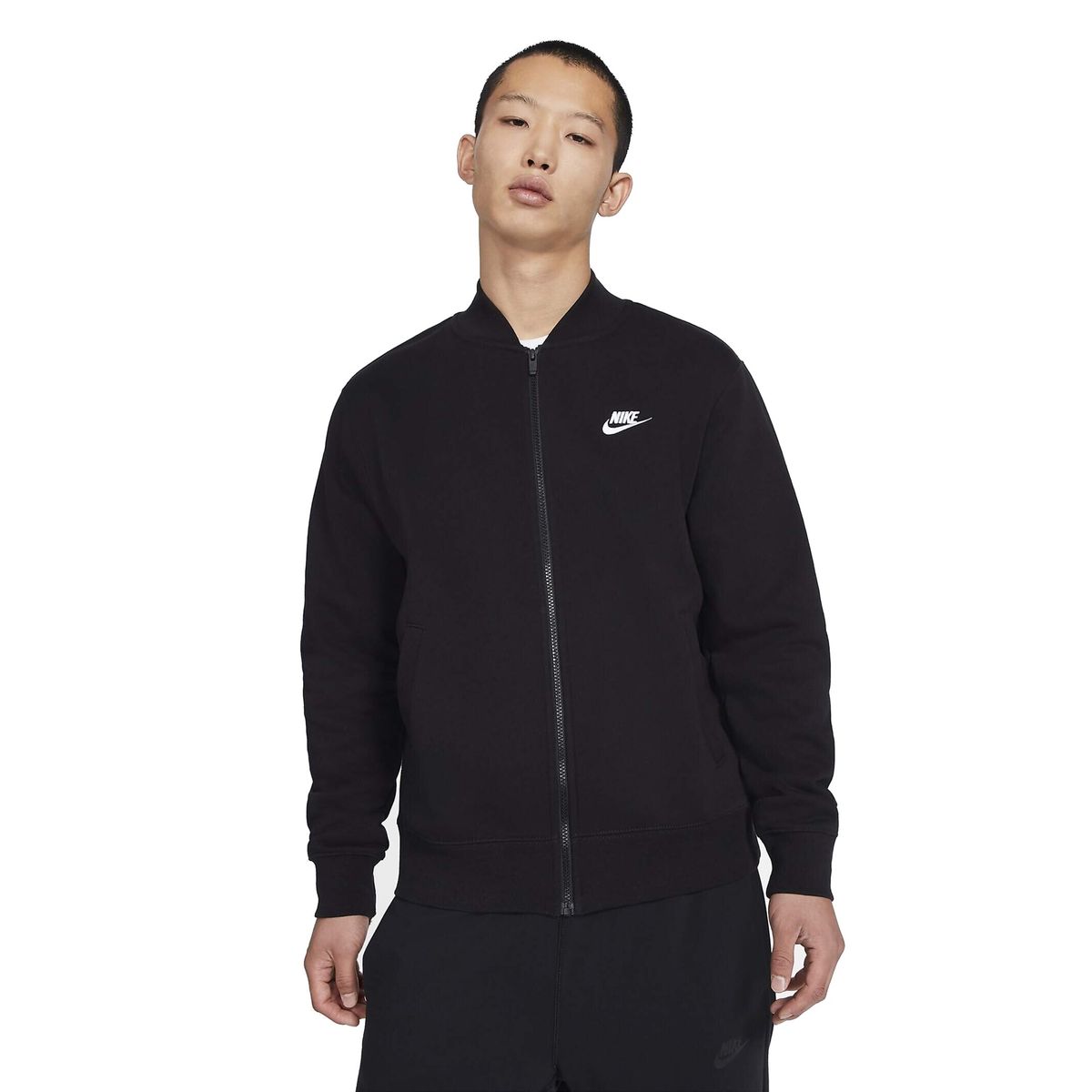 Nike Sportswear Club Fleece Bomber Jacket Black/White