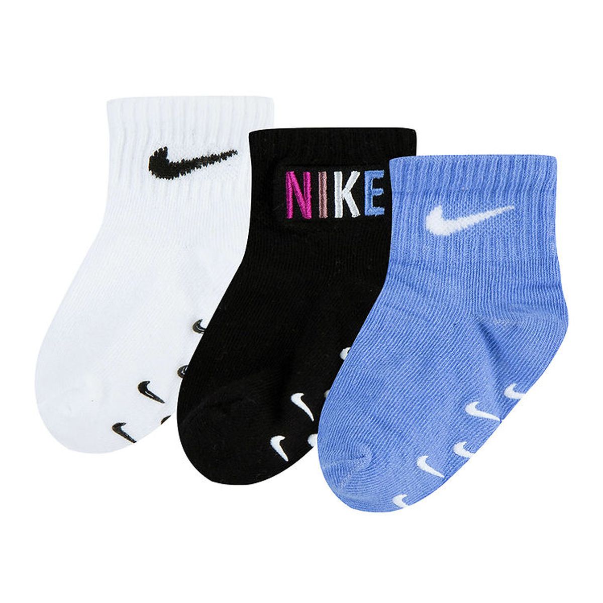 Nike Strømper - 3-pak - Non-Slip - Hvid/Sort/Blå