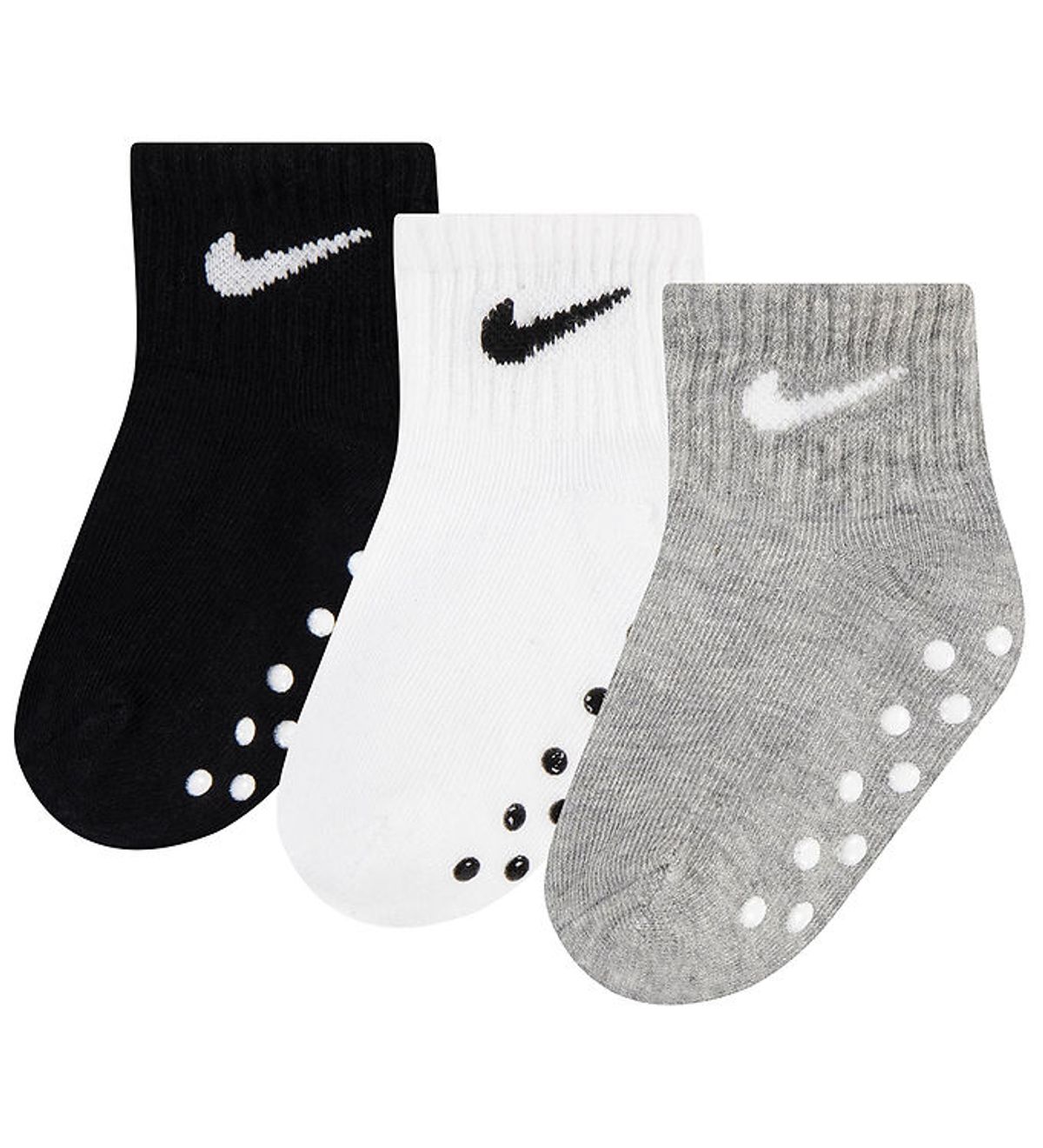 Nike Strømper - 3-pak - Non-Slip - Sort/Hvid/Grå