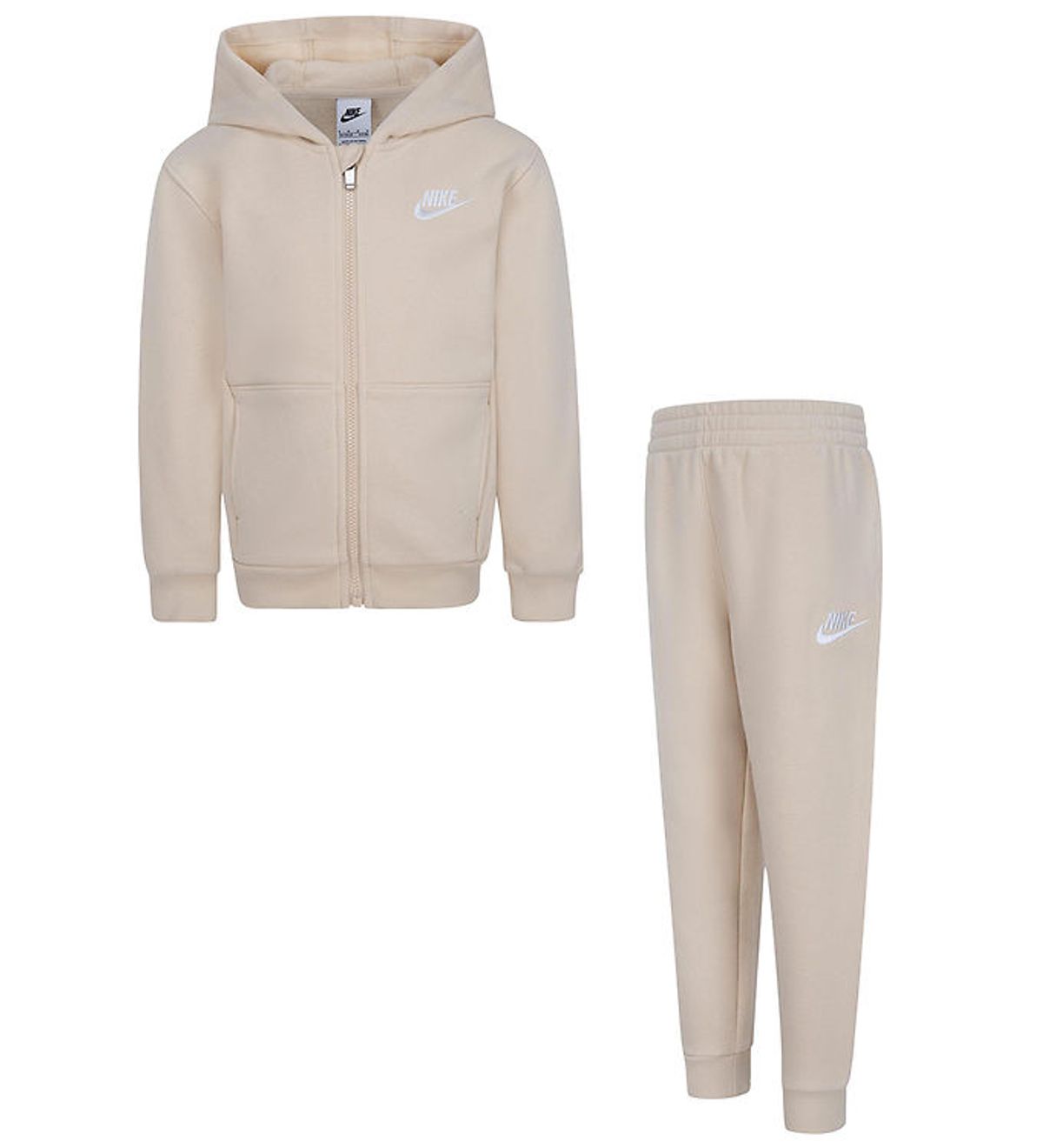 Nike Sweatsæt - Cardigan/Sweatpants - Sanddrift