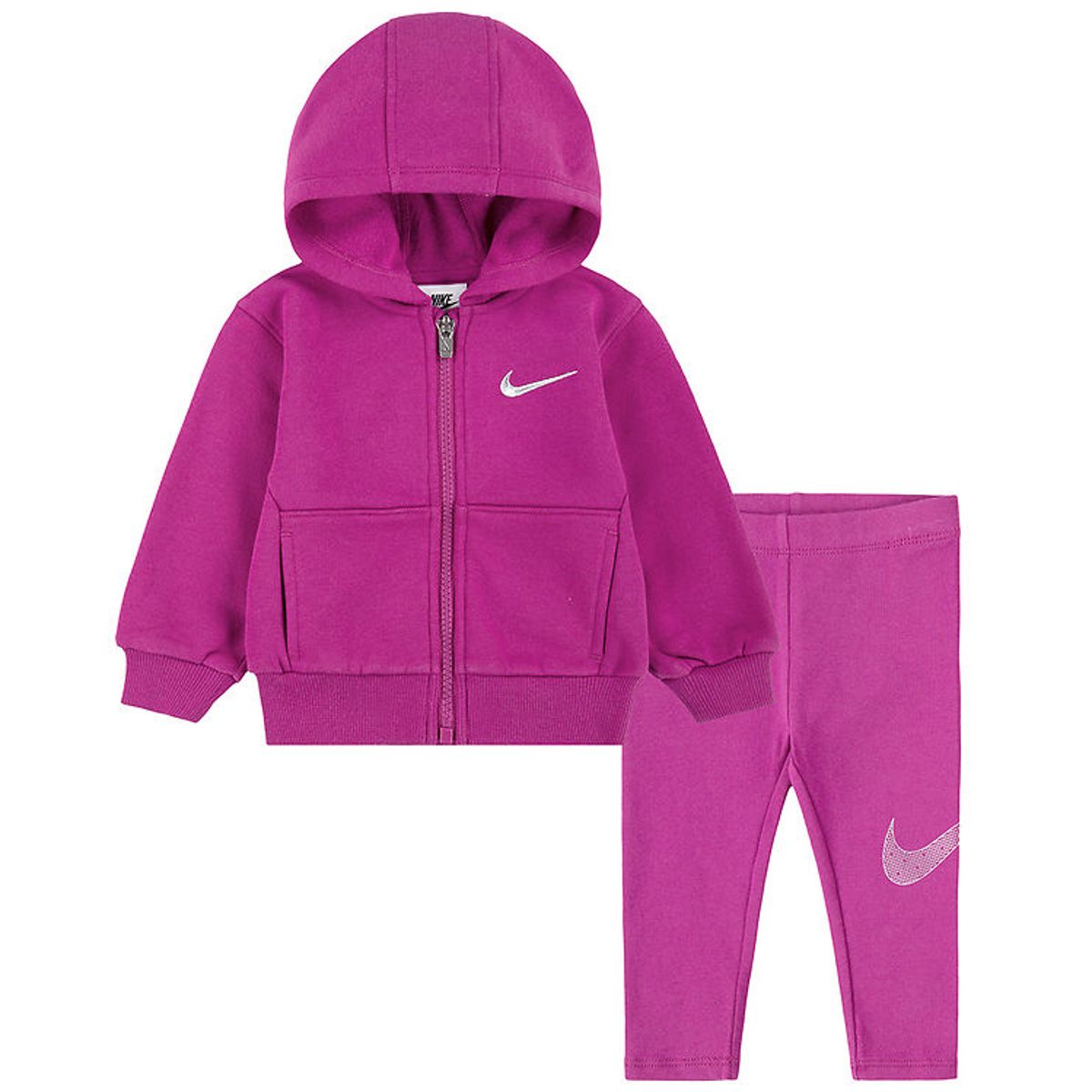 Nike Sæt - Cardigan/Leggings - Hot Fuchsia