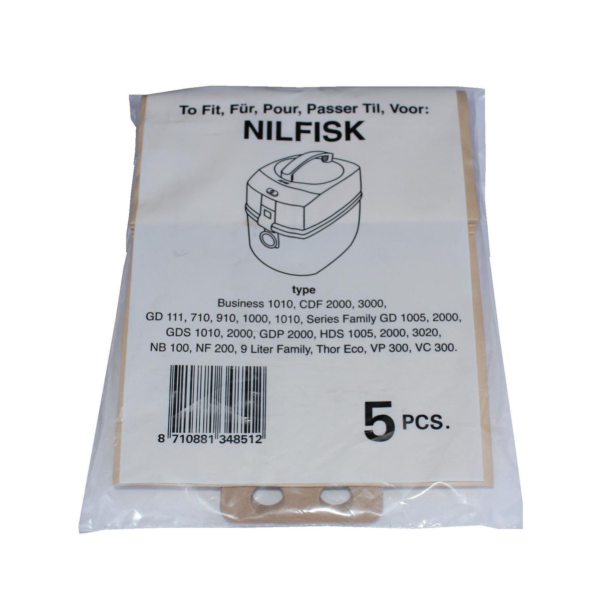 Nilfisk støvsugerposer 1408618000 5pk