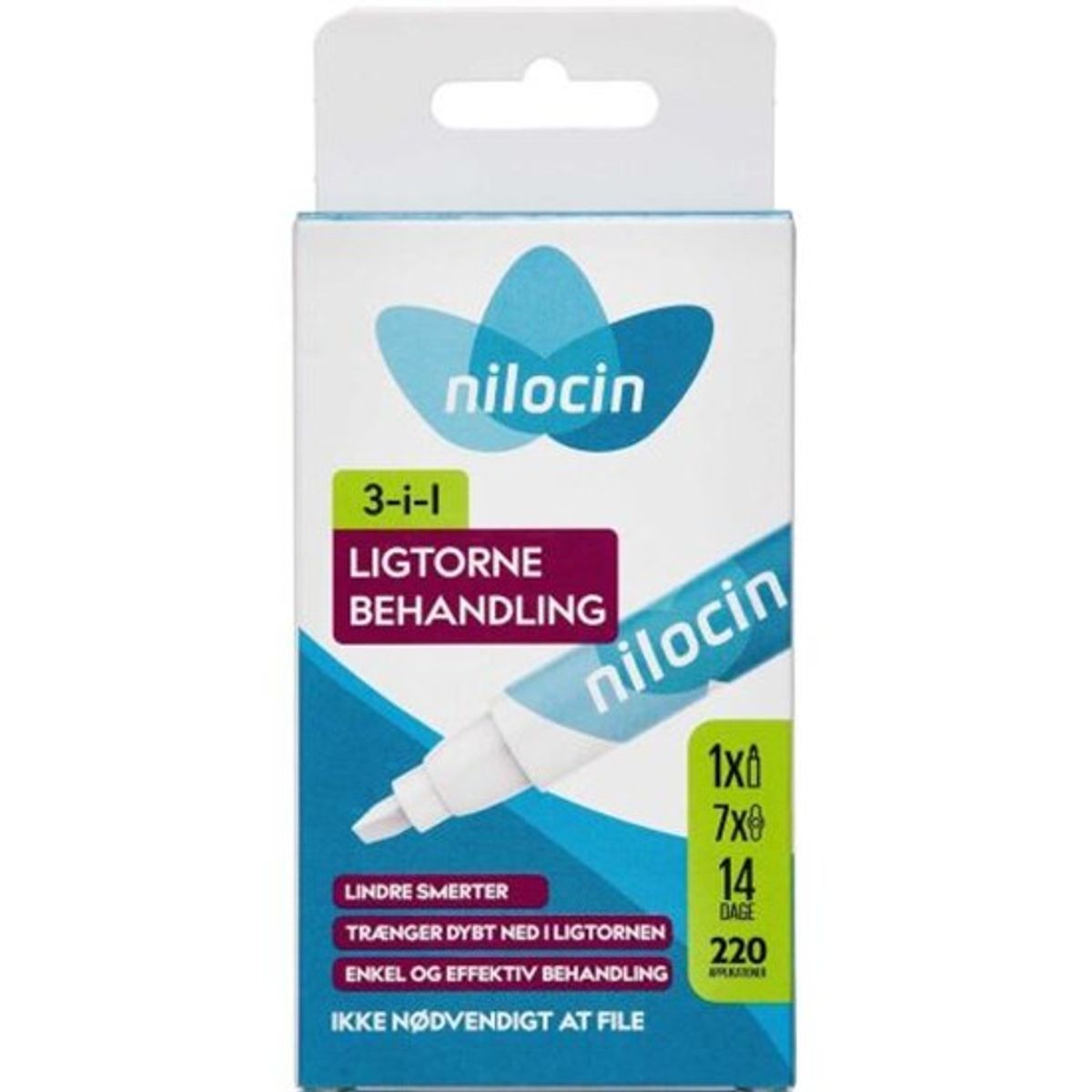 Nilocin Ligtorne Behandling 3 i 1