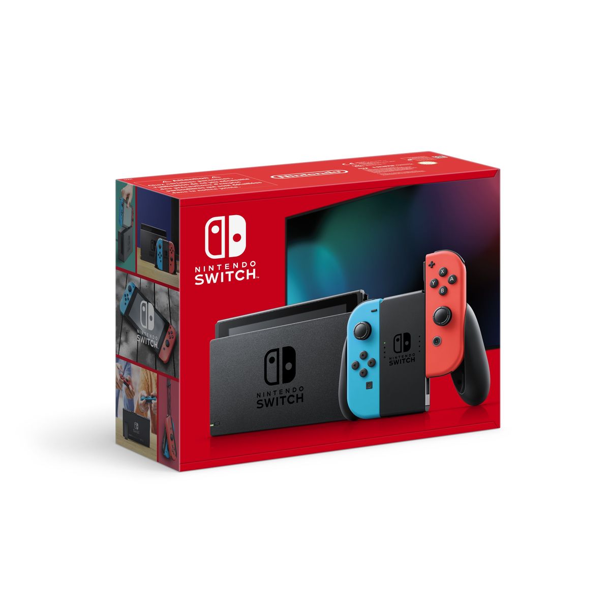 Nintendo Switch Console with Neon Red & Neon Blue Joy-Con (Upgraded Version)