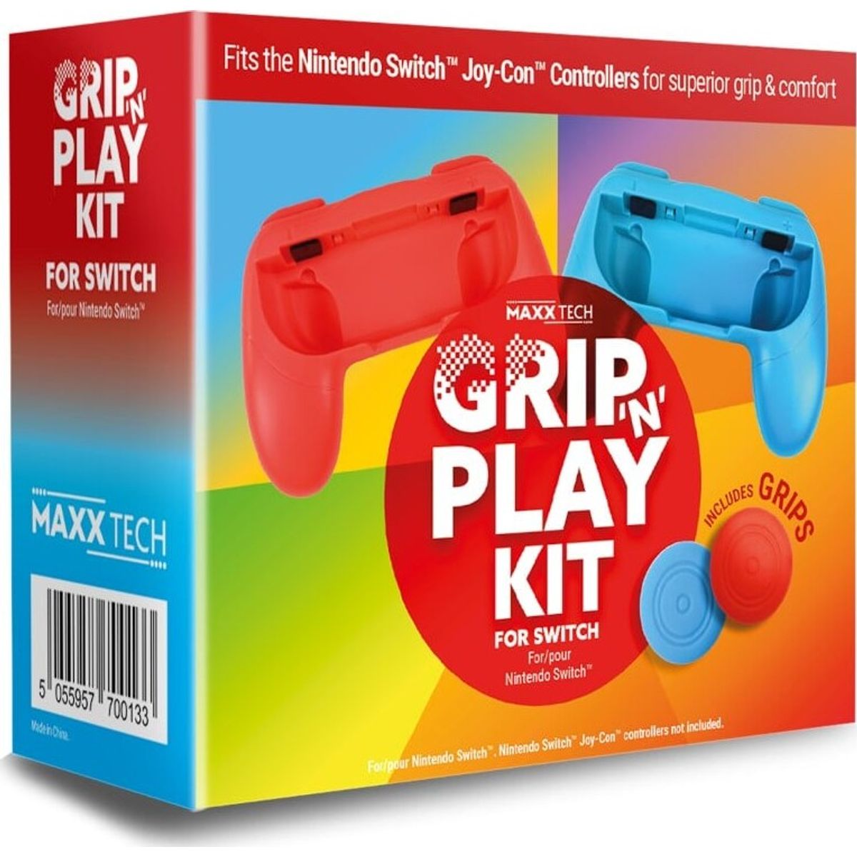 Nintendo Switch Grip 'n' Play Kit - Joy-con Og Thumb - Maxx Tech