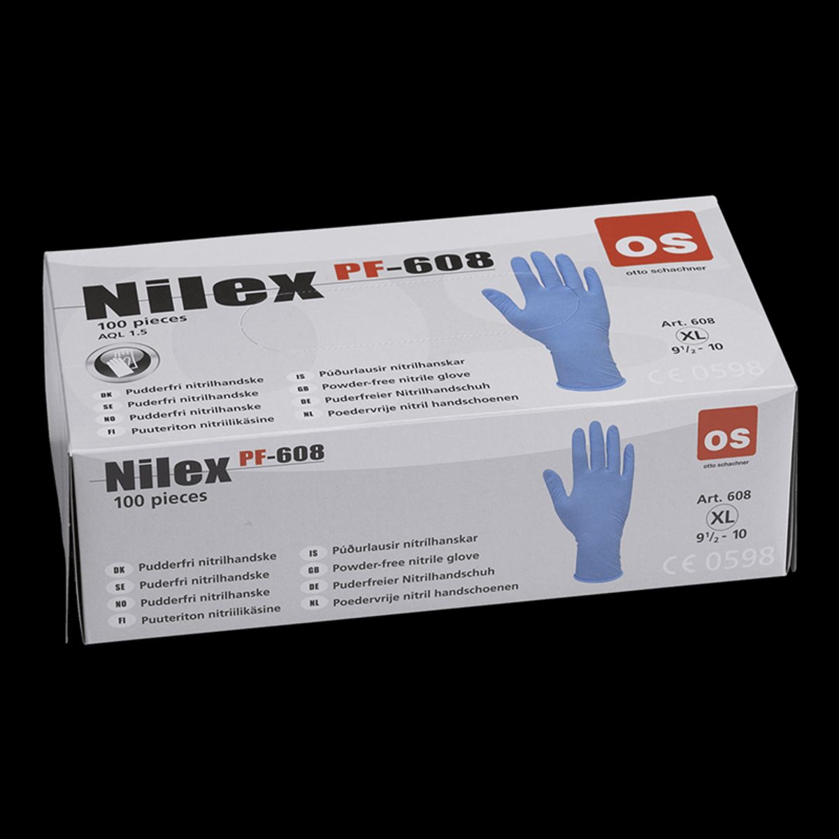 Nitril Handsker uden puder 100 stk. - L - Str. 9