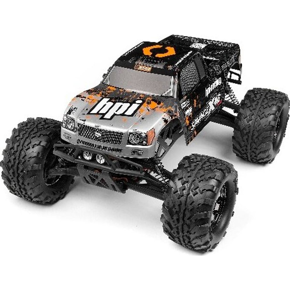 Nitro Gt-3 Truck Painted Body (silver/black) - Hp109883 - Hpi Racing