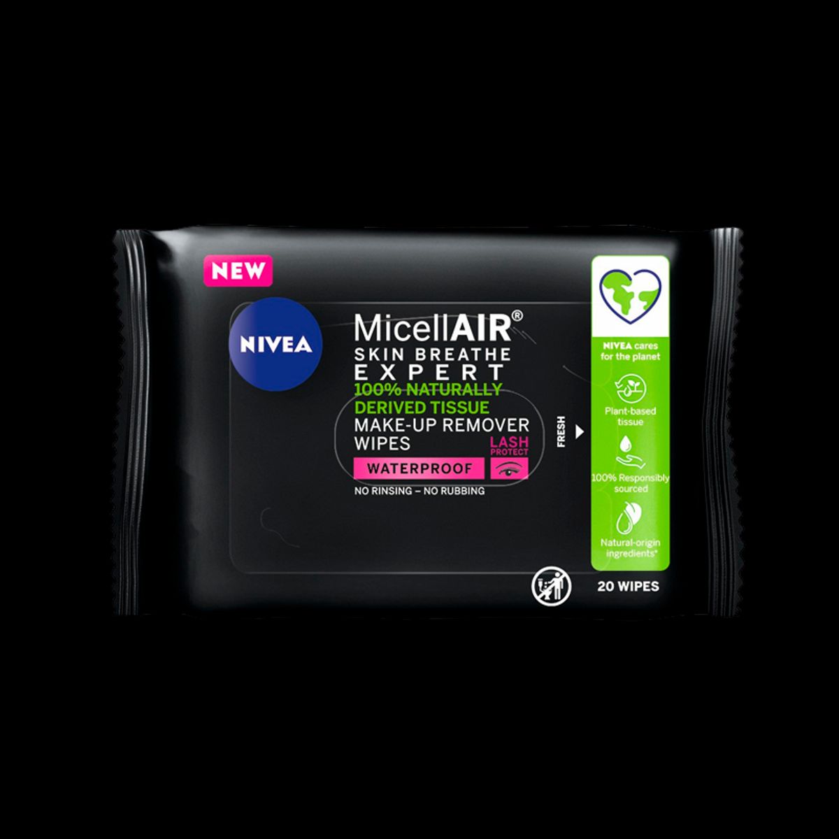 Nivea MicellAIR Expert Make-up Remover Waterproof Wipes (20 stk)