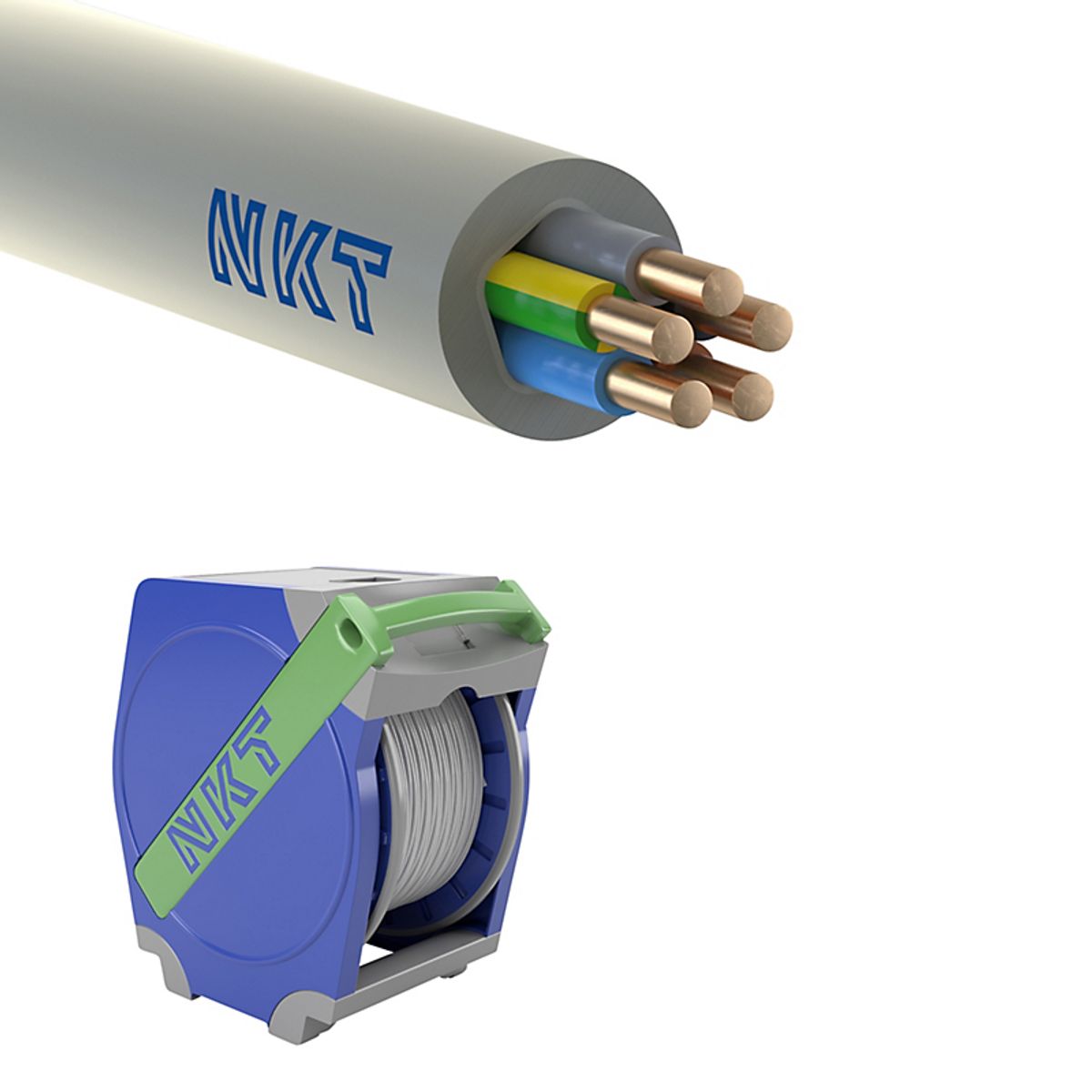 NKT Noiklx Installationskabel 5G6 90°. 130mtr. Qaddy. Lysegrå. Halogenfri