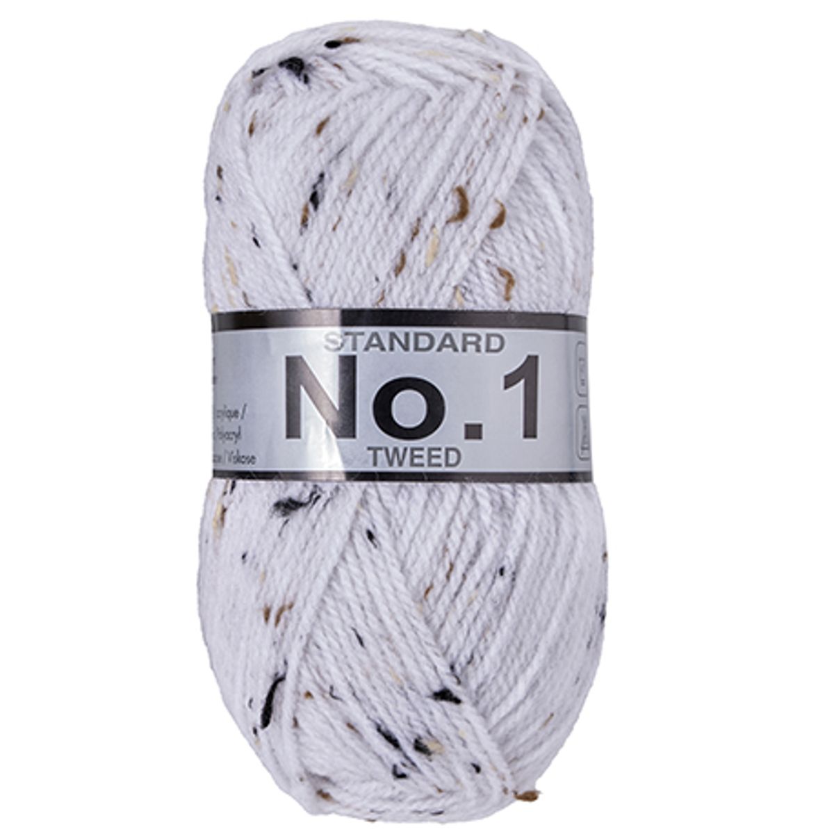 No. 1 Tweed, Hvid, 50 g, nr. 600