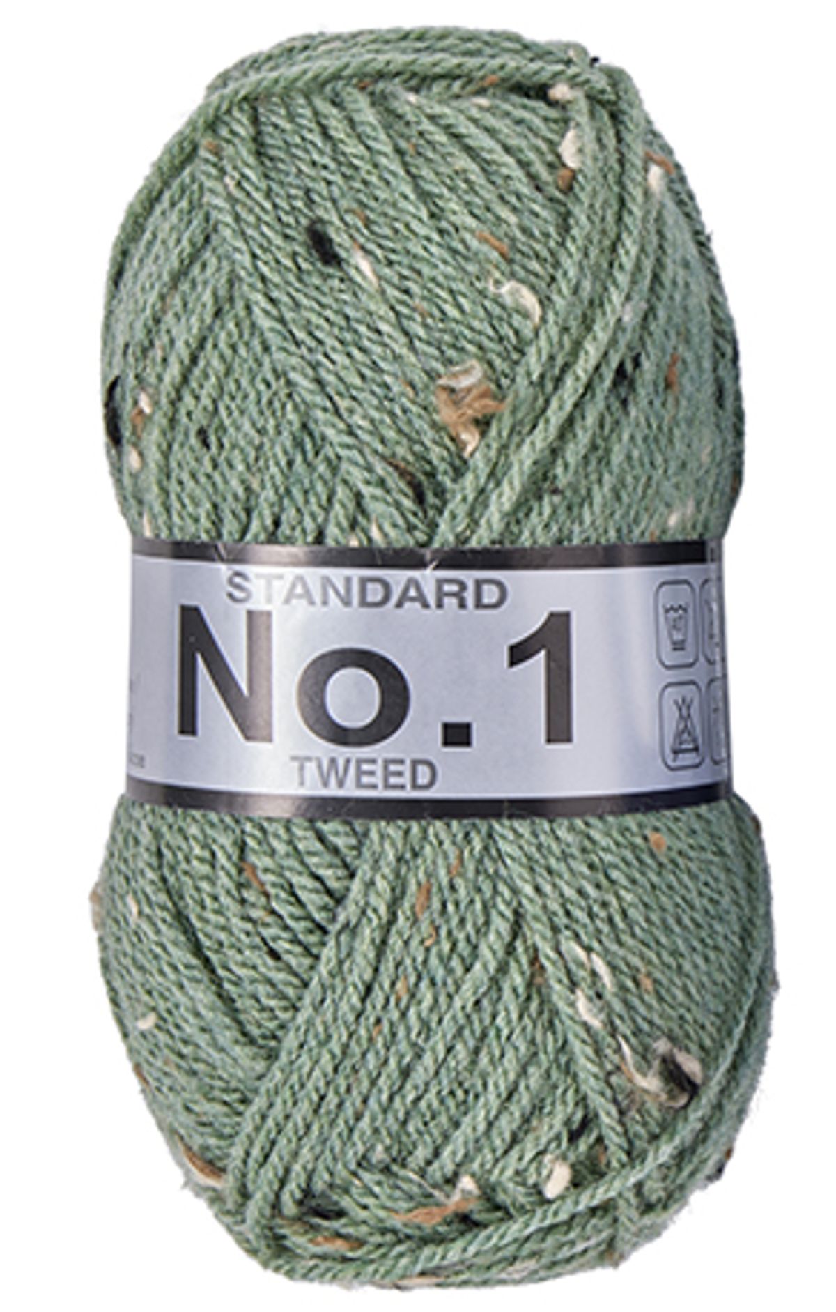 No. 1 Tweed, Støvet grøn, 50 g, nr. 665