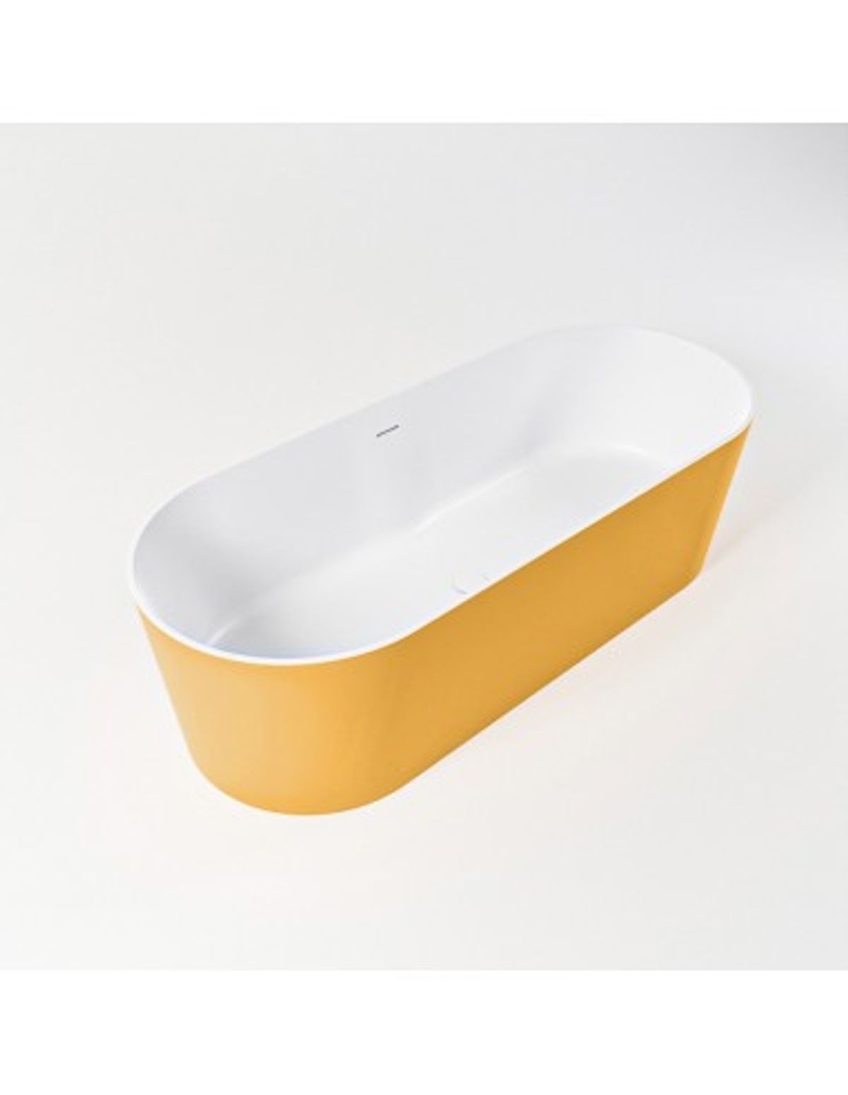 NOBLE fritstående badekar 180 x 75 cm Solid surface - Talkum/Okker