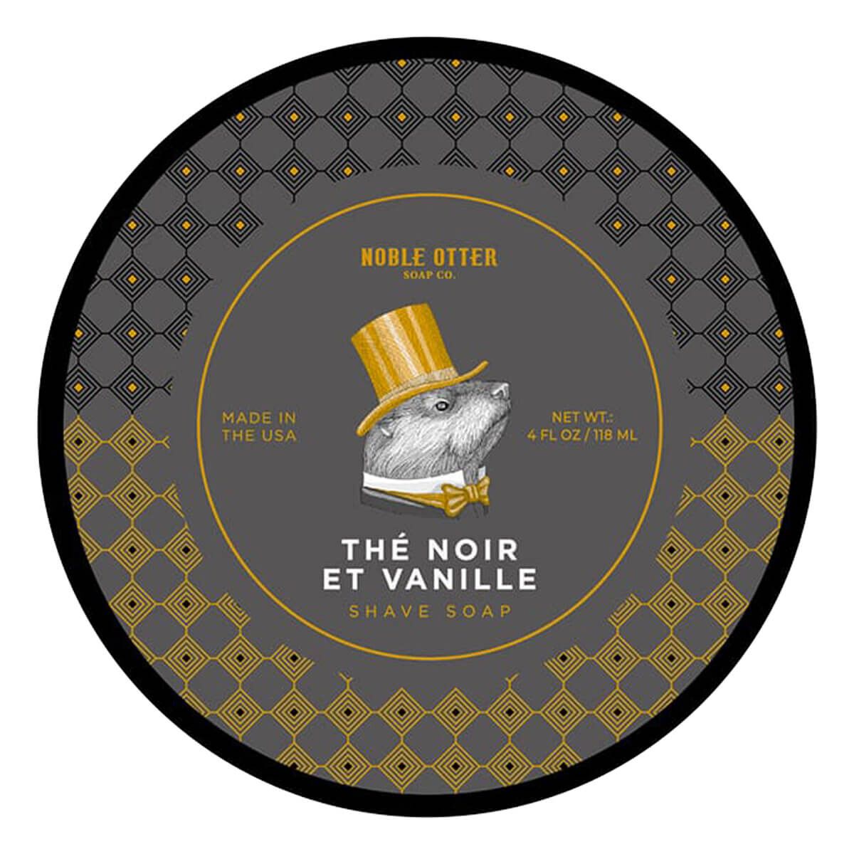 Noble Otter Barbersæbe, Thé Noir et Vanille, 118 ml.