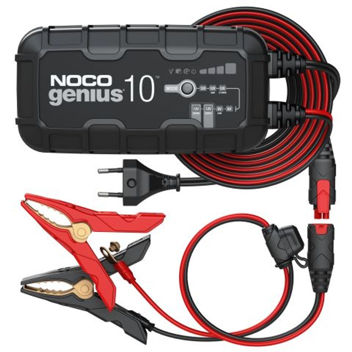 Noco Genius 10 Batterioplader til 6V og 12V 10000mA (Wet, Gel, MF, CA, EFB, AGM, & Lithium-Ion)