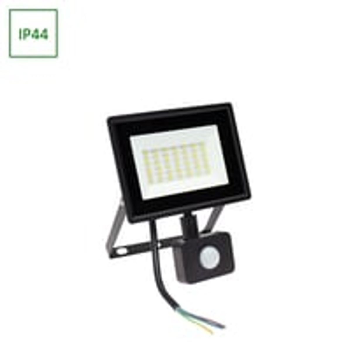 NOCTIS LUX 3 PROJEKTR 30W 230V IP44 150x190x53mm SORT med PIR-sensor - Kraftfuld sort udendrs projektr med PIR-sensor