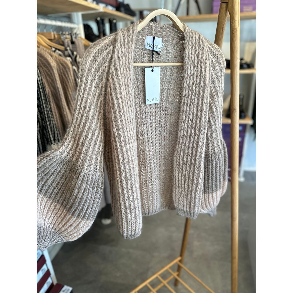 Noella Liana Knit Cardigan Sand L/XL