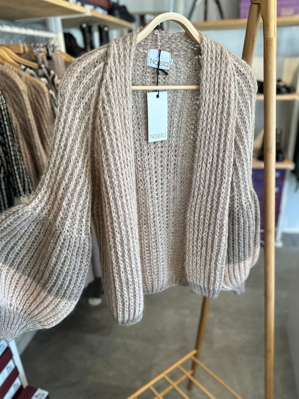 Noella Liana Knit Cardigan Sand M/L