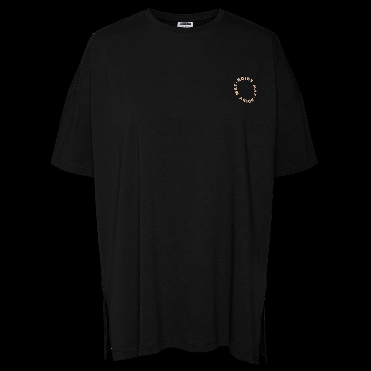 Noisy May Curve Dame T-shirt - Black/Logo Hazel - 46