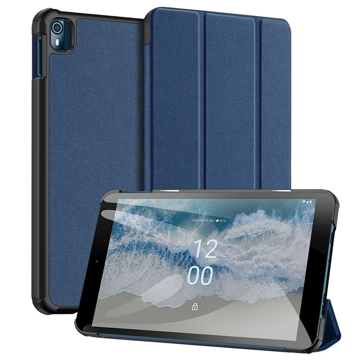 Nokia T10 - DUX DUCIS Domo Series Tri-Fold Smart cover - Blå